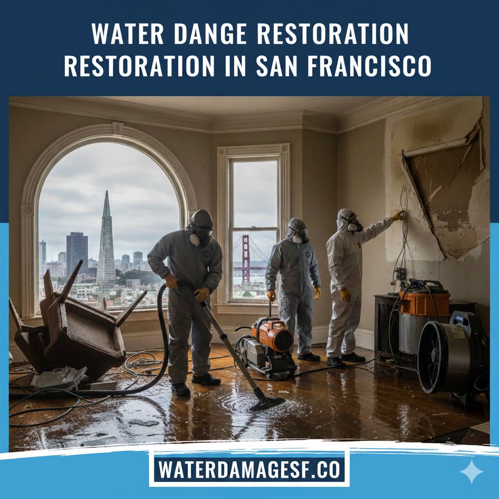 Water Damage Restoration Team Rebuilding San Francisco Home